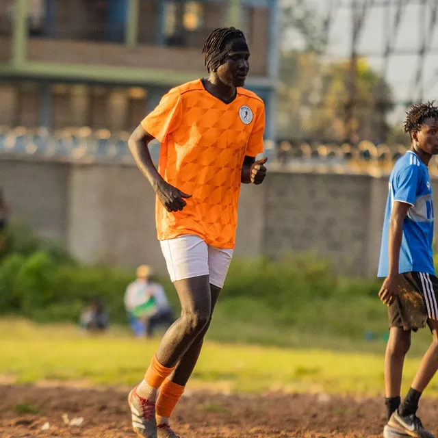 Young player working on ball mastery at training